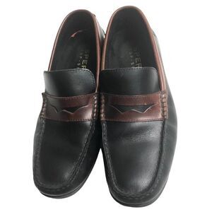 2/$30 Sperry Essex Black Leather Penny Loafer Shoes